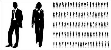 Vektor profesional pria dan wanita dalam gambar