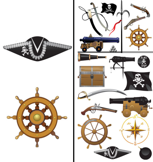 Пиратский quipements et fournitures vecteur мат риэлей 