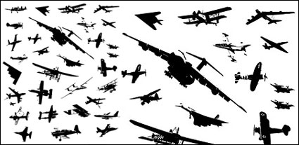 Aviones, material de vectores de caza