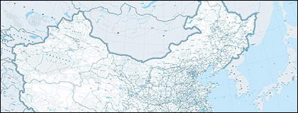 1:400만 중국 지도 (도 교통)