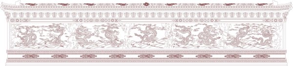 El material de vector mural de pared de nueve dragón
