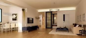 Modern style semi-open living room