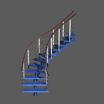 3d blue fashion stairs