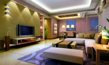 Modern colorful and spacious living room