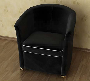 Modern and comfortable black single sofa