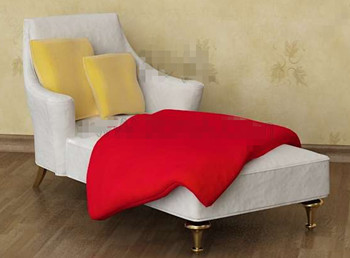 White comfortable single recliner sofa