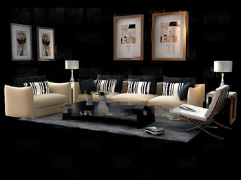 Modern and comfortable fabric sofa combination