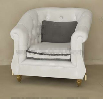 White European style single sofa