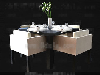 Modern stylish square dining table combination