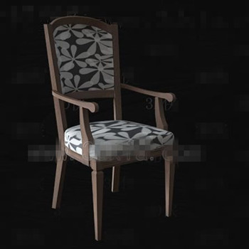 The gray and white seat wooden chair