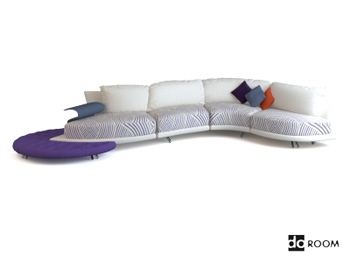 Comfortable modern white combination sofa
