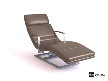Gray casual comfortable lounge chair