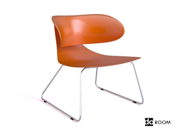The orange Engineering unique styling chair