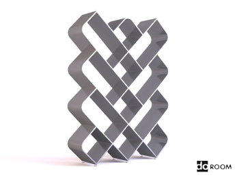 Gray and white Diamond-shaped grid storage rack