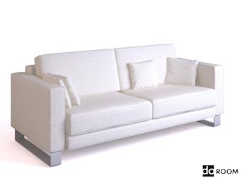 White comfortable double seats sofa