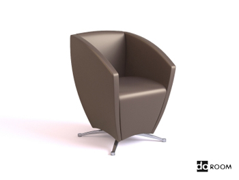 Dark coffee color special shape chair
