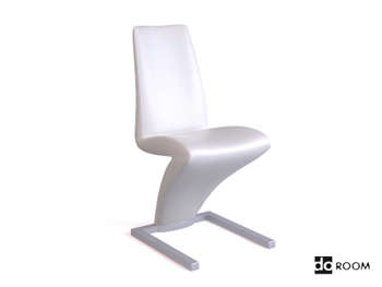Lightning-shaped white creative chair