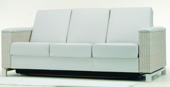 Light gray comfortable three seats sofa