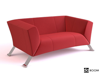 Modern red and comfortable sofa