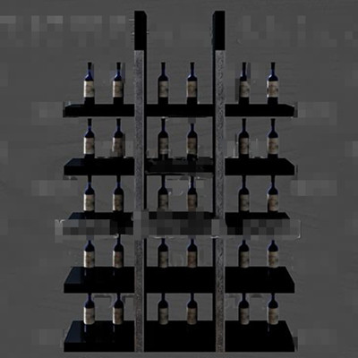 Gray and black unique wine cabinet