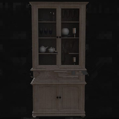 Multi-layer wooden wine cabinet
