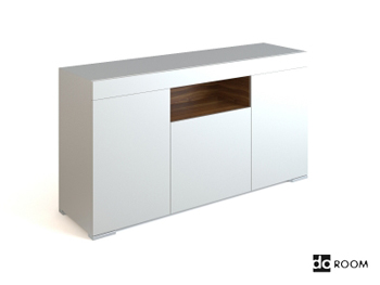 Simple style White low-lying cabinet