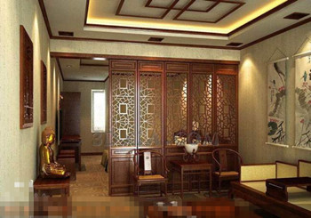 Chinese style mahogany screen living room