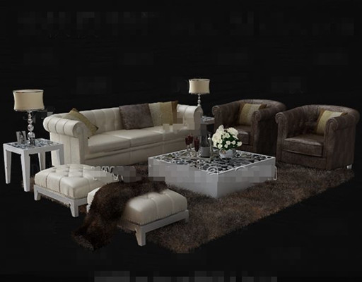 Luxury cortical white sofa combination