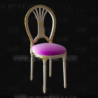 European style white gold side chair