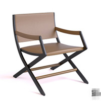Modern brown wooden lounge chair
