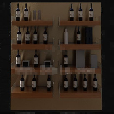 Wooden bookshelf-style wine cabinet