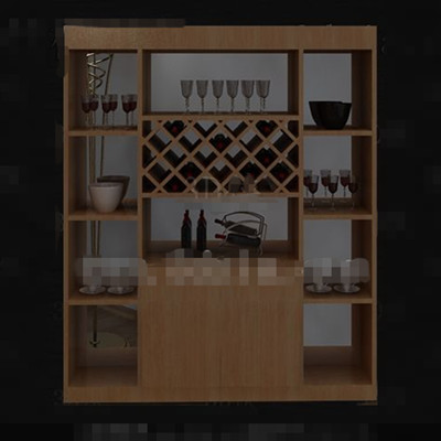 Modern wooden wine cabinet