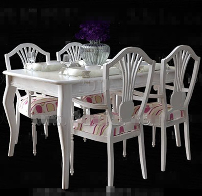 White and Pink cushions dining table