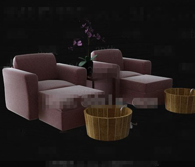 Purple single comfortable sofa combination
