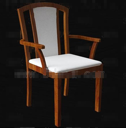 White fabric cushion wooden chairs