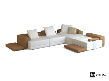 Modern simple style corner sofa model