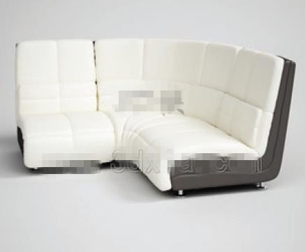 Fashion white angular fabric sofa