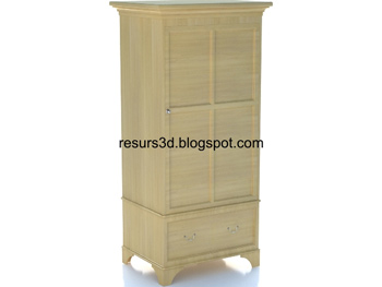 European wooden cabinet 3D model