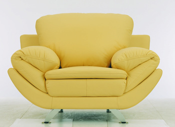 European modern light color leather sofa