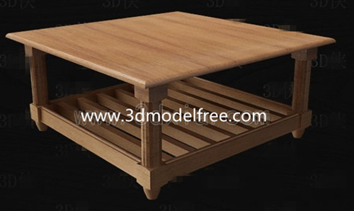 Square wooden tea table