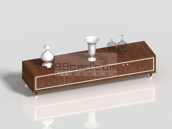 Dwarf stylish modern wooden cabinet 3D model