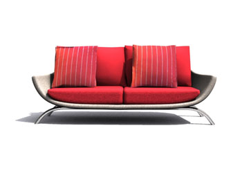European red sofa