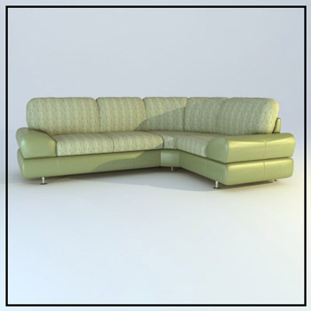 Light green corner sofa
