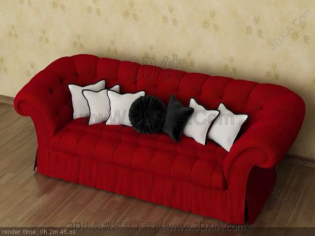Multiplayer cloth art sofa 3D models-9