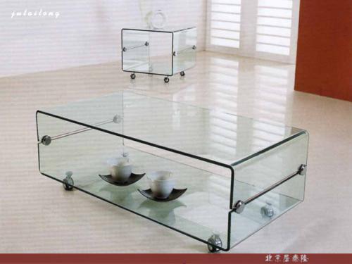 Square glass coffee table-2
