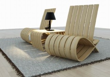 Ultra-modern style wooden chair