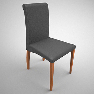 Concise wood art odd chair 3D models
