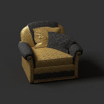 European single luxury soft sofa 3D models