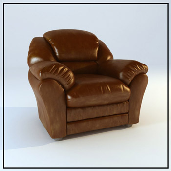 Restore ancient ways brown coriaceous single person sofa 3D models