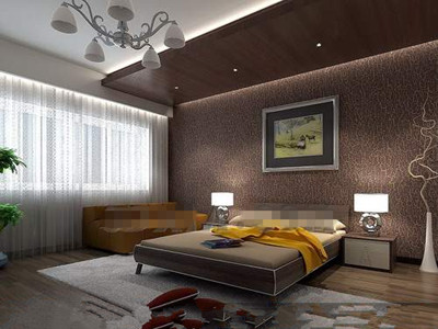 Comfortable and generous brown bedroom